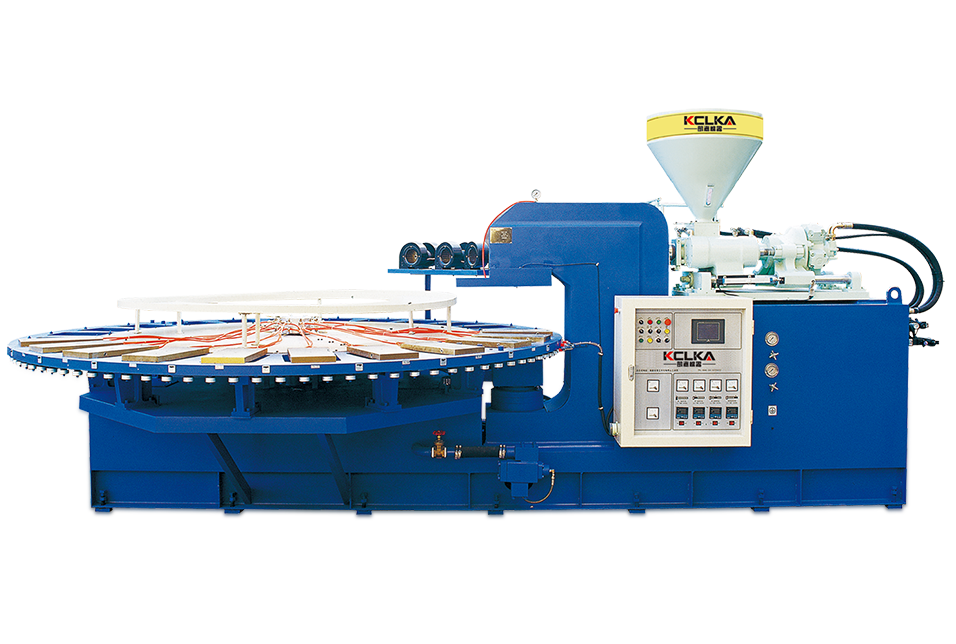 Full-Automatic Rotary PVC Air-blowing Injection Molding Machine