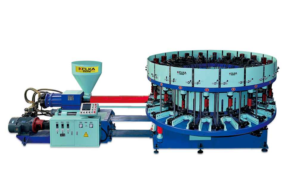 Full-Automatic Disc Type Single(Double) Color Casual Shoes Sports Shoes Knot Injection Molding Machine
