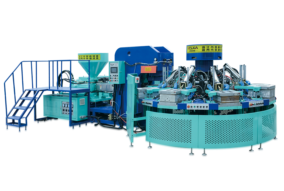 Full-Automatic Rotary PVC Air-Blowing Injection Molding Machine(Mold Auto-Open System)